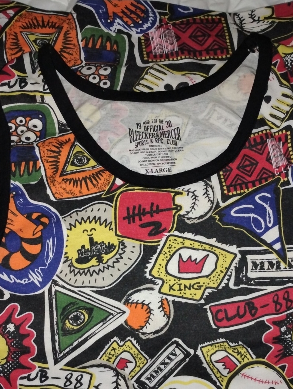' Multicolor Graphic Tank Top - Black Trim